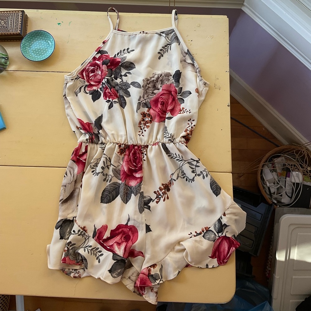 Short Floral Romper